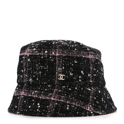 Chanel Tweed Bucket Hat M Black Pink 1 of 6
