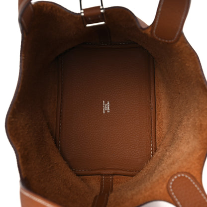 Hermes Taurillon Clemence Picotin Lock 18 PM Gold 5 of 10