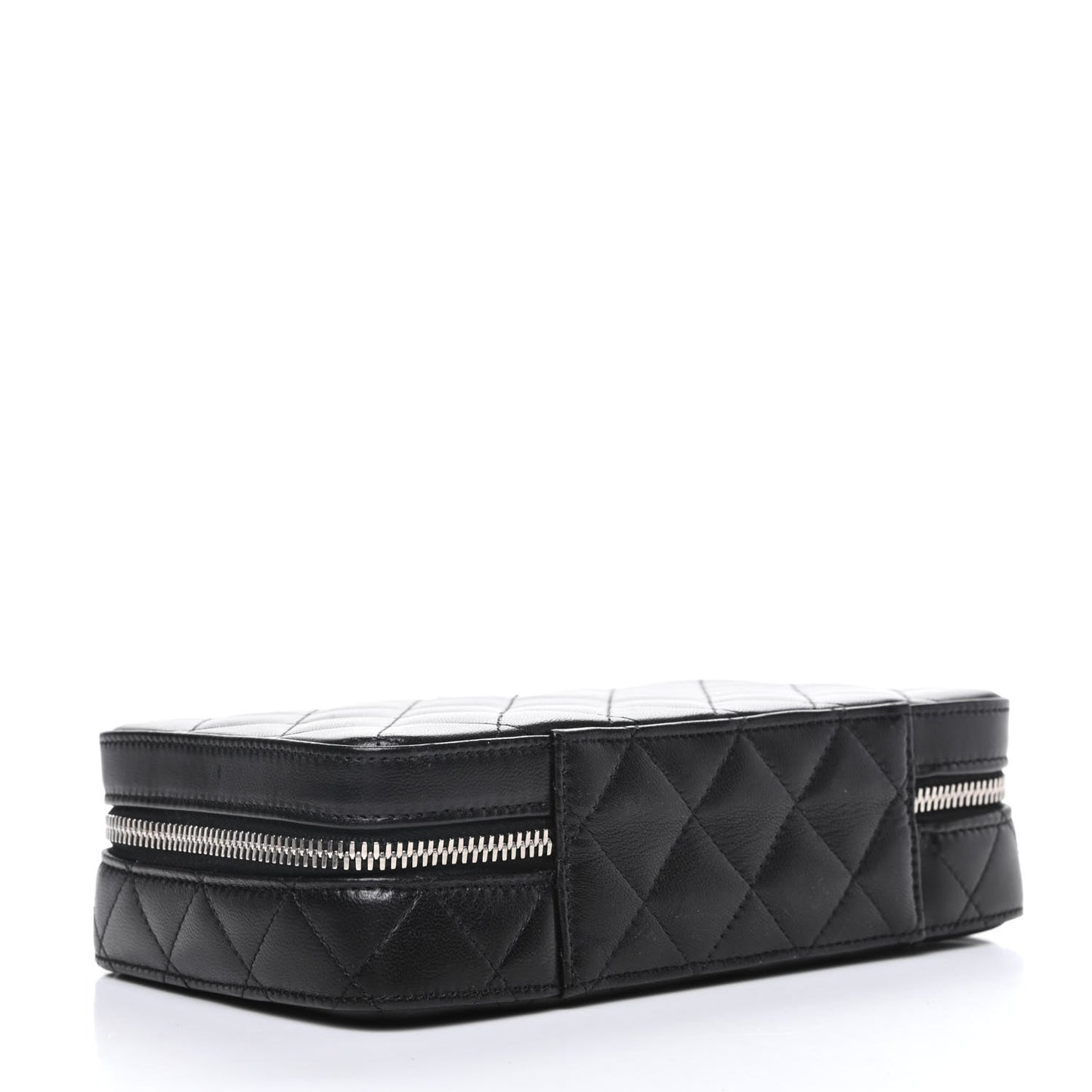 Lambskin Quilted Jewelry Case Black