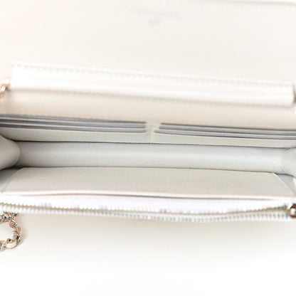Chanel Caviar Quilted Golden Class Wallet On Chain WOC White 4 of 11