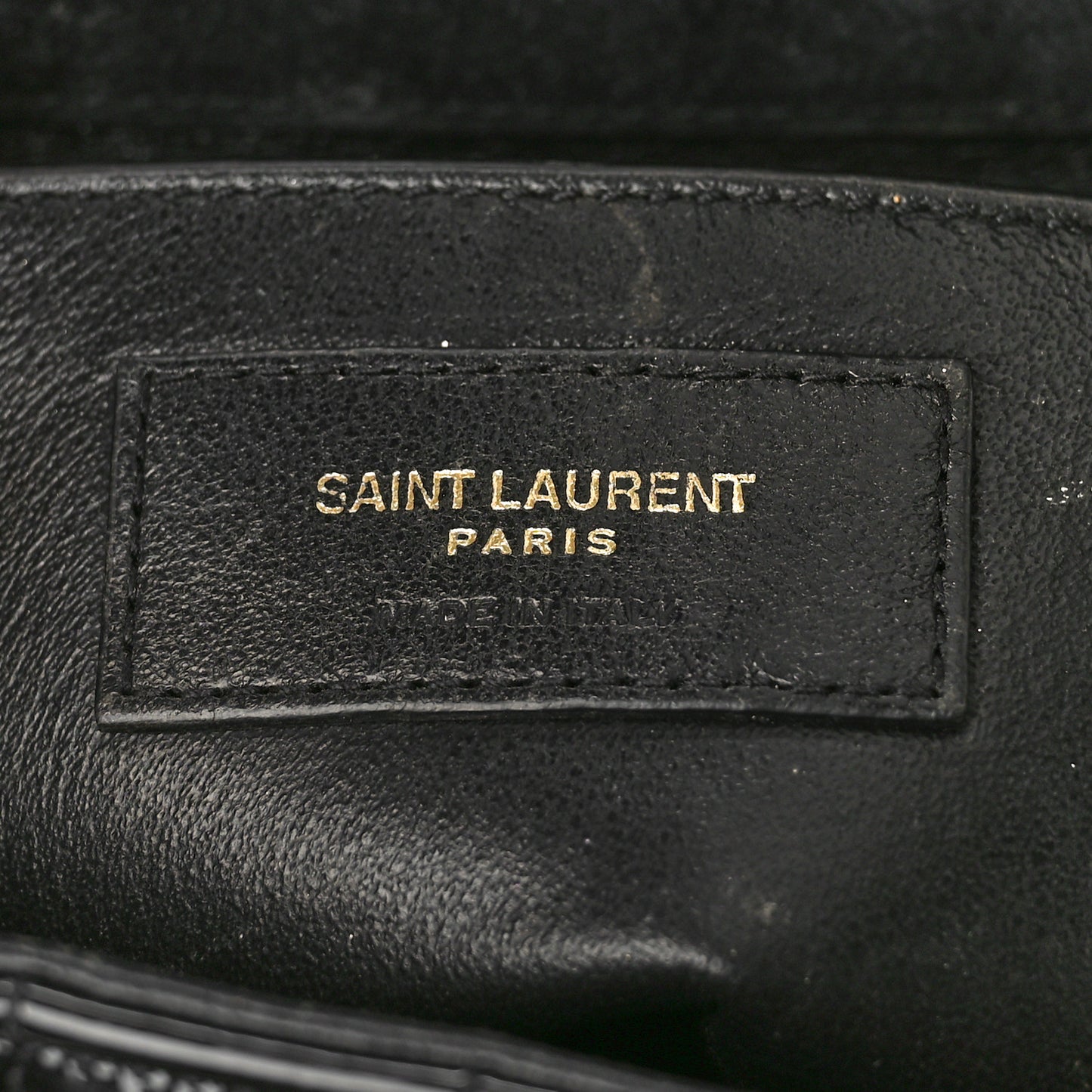 Patent Matelasse Monogram Large Vicky Chain Bag Black