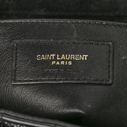 Saint Laurent Patent Matelasse Monogram Large Vicky Chain Bag Black 7 of 11