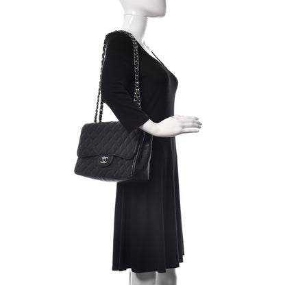 Chanel Caviar Quilted Jumbo Single Flap Black 2 of 13