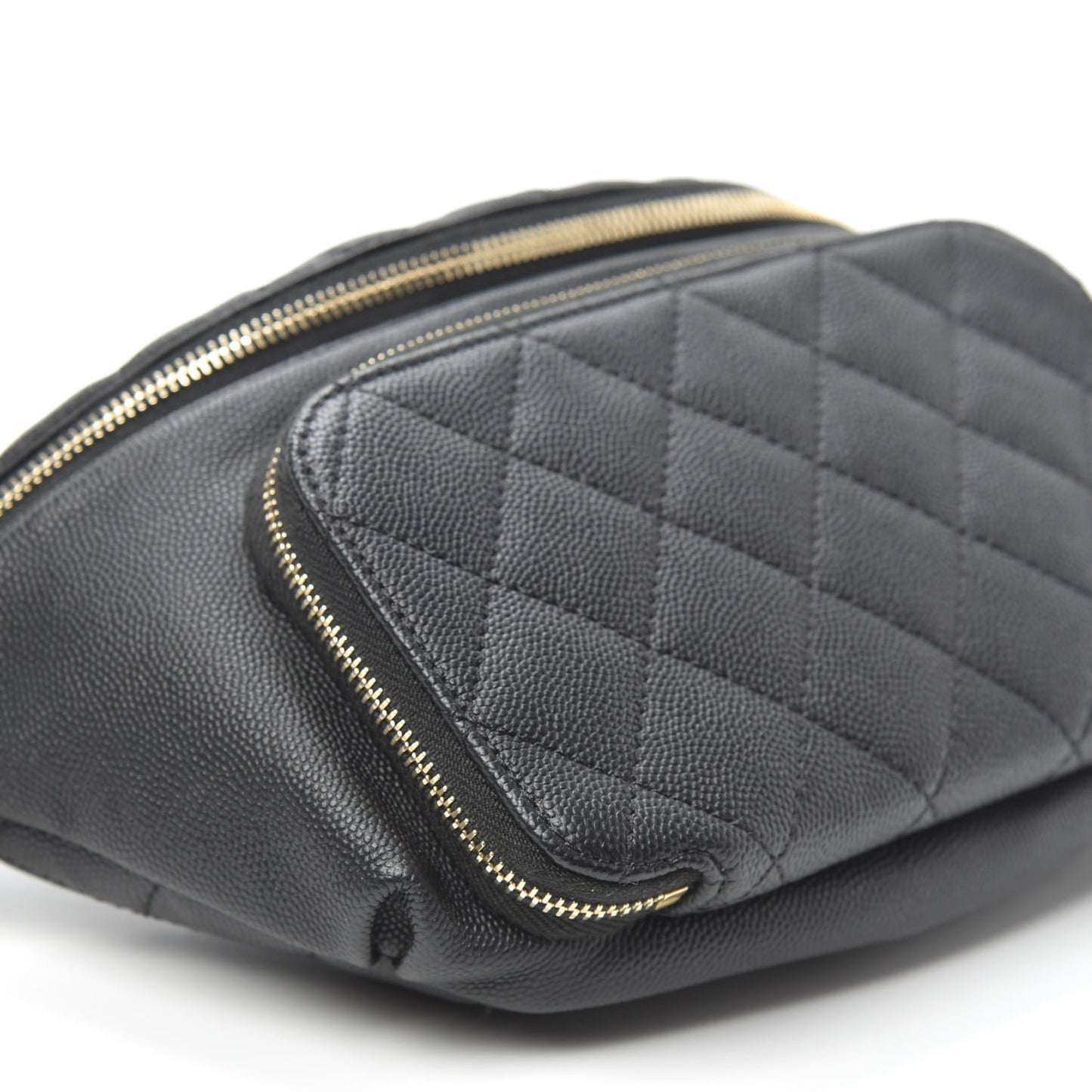 Caviar Quilted Business Affinity Waist Belt Bag Black
