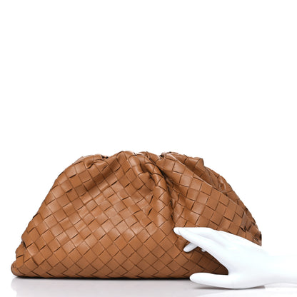 Bottega Veneta Nappa Maxi Intrecciato The Pouch Oversized Clutch  Caramel 2 of 11