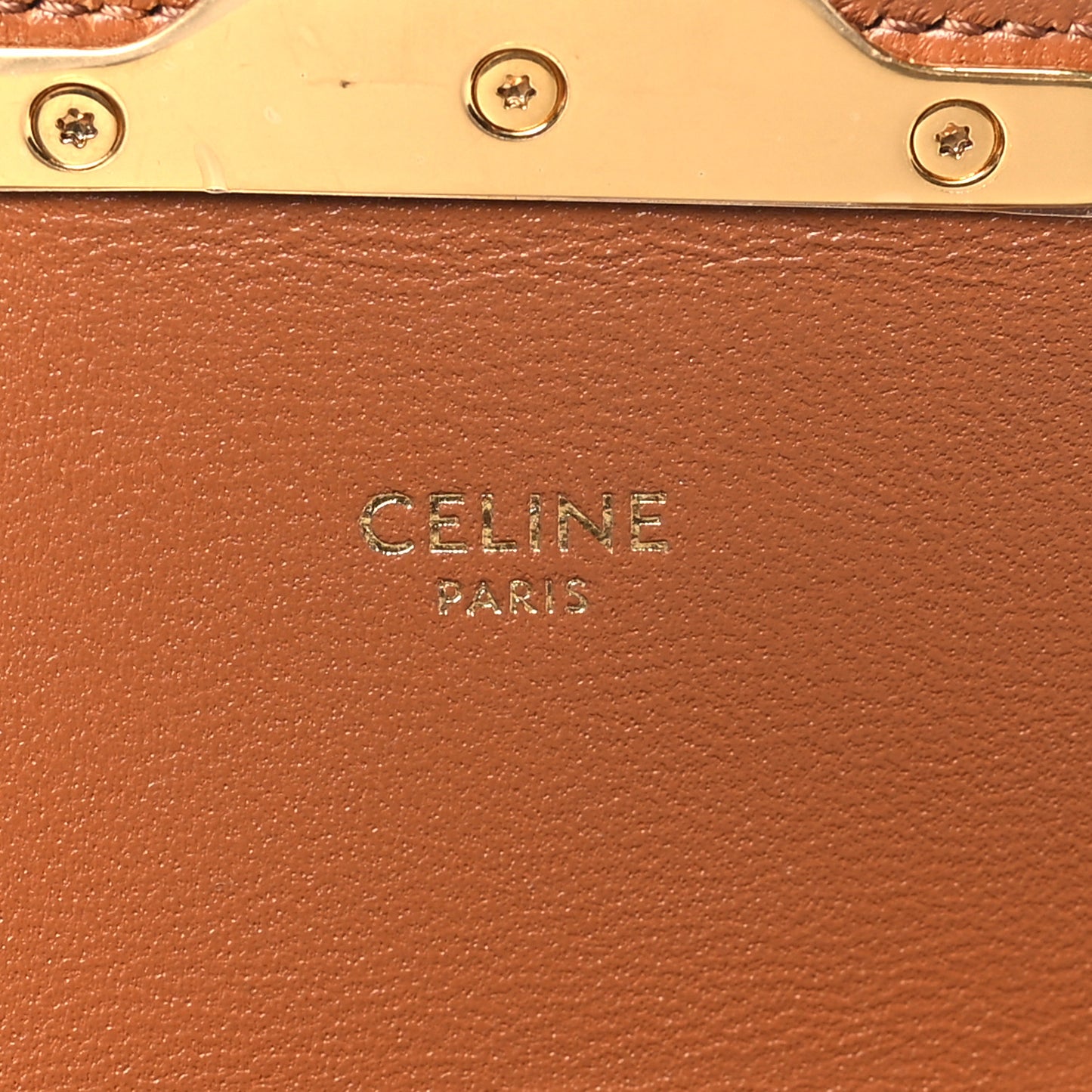 Triomphe Canvas Chain Shoulder Bag Tan