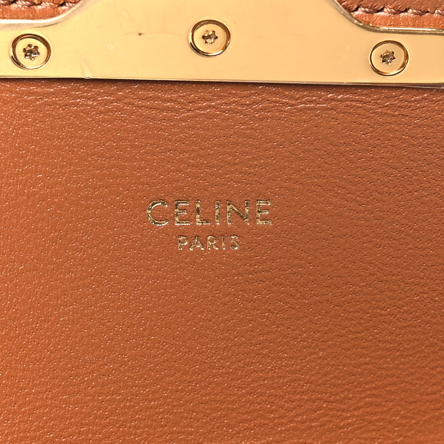 Celine Triomphe Canvas Chain Shoulder Bag Tan 6 of 11