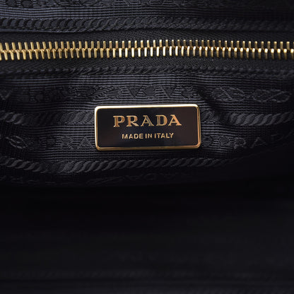 Prada Tessuto Nylon Quilted Impunturato Bauletto Black Fuoco 6 of 14