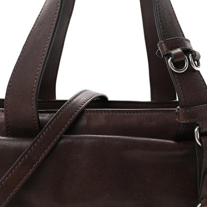 Miu Miu Nappa Utilitaire Shopping Tote Dark Brown 7 of 9
