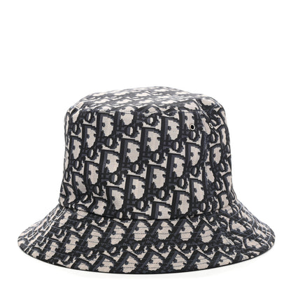 Christian Dior Polyester Cotton Oblique Teddy-D Brim Bucket Hat 58 1 of 16