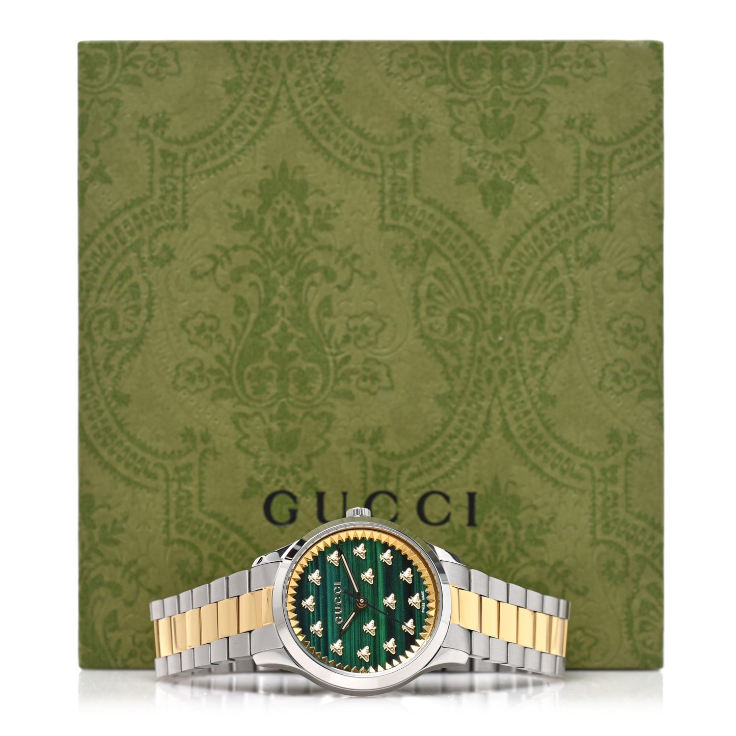 Stainless Steel Malachite 32mm G-Timeless Bee Quartz Watch