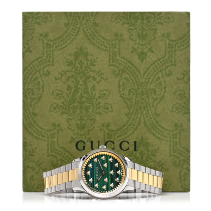 Gucci Stainless Steel Malachite 32mm G-Timeless Bee Quartz Watch 5 of 5