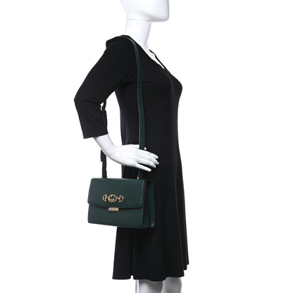 Gucci Grainy Calfskin Small Zumi Shoulder Bag Vintage Green 2 of 9