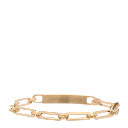 Hermes 18K Yellow Gold Diamond Pave PM Kelly Chaine Bracelet SH 2 of 4