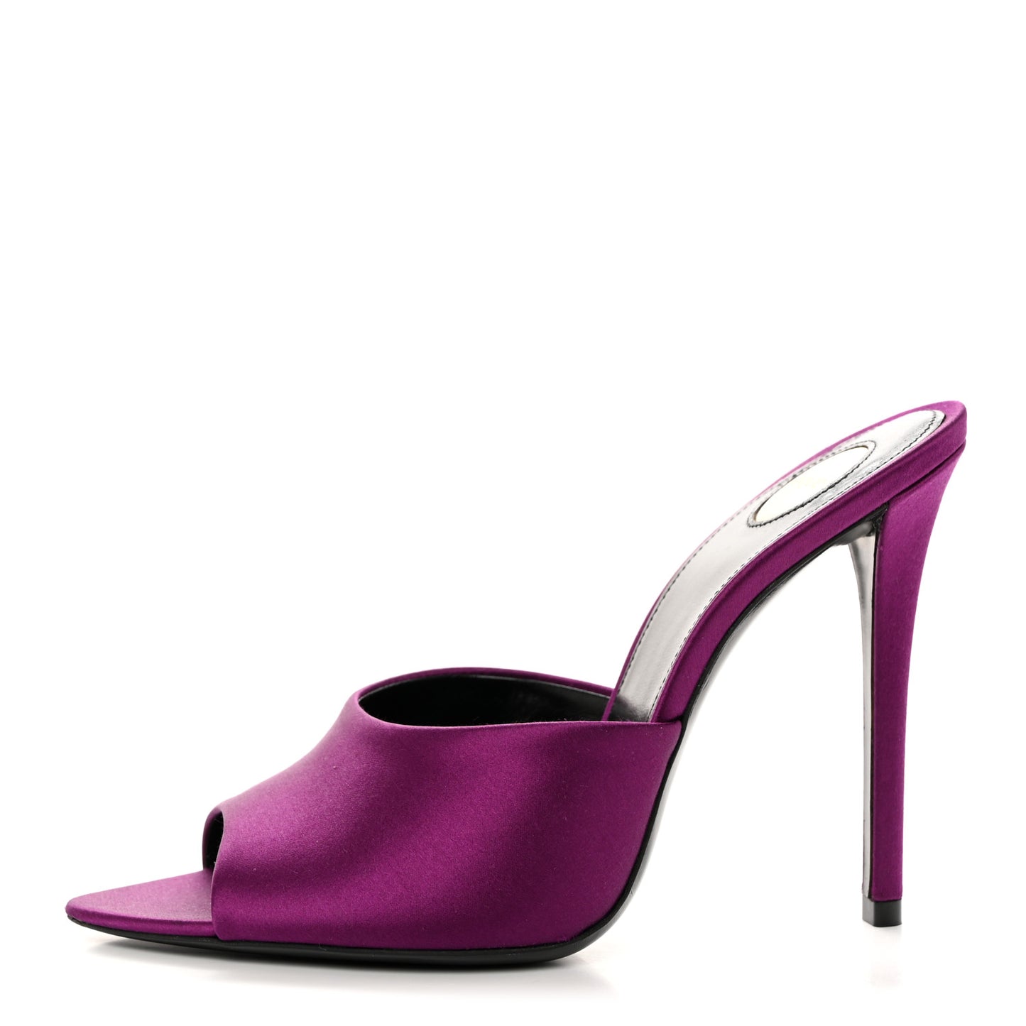 Satin Goldie Mule Sandal 37 Cyclamen