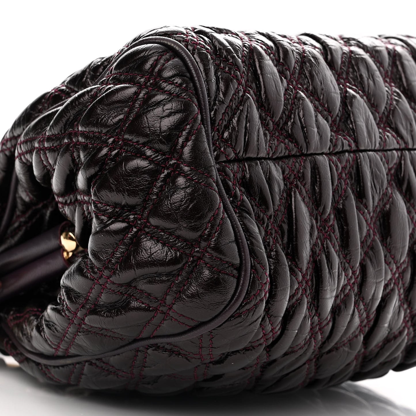 Metallic Calfskin Quilted The Kid Stam Plum