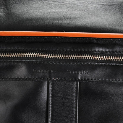 Proenza Schouler Calfskin Medium Whipstitch PS1 Satchel Black Orange 6 of 8