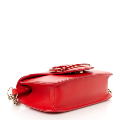 Valentino Garavani Calfskin Enamel Vlogo Small Loco Shoulder Bag Rouge Pur 4 of 9