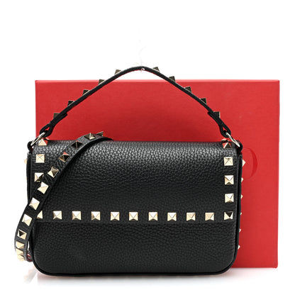 Valentino Garavani Grainy Calfskin Rockstud Crossbody Pouch Black 10 of 10