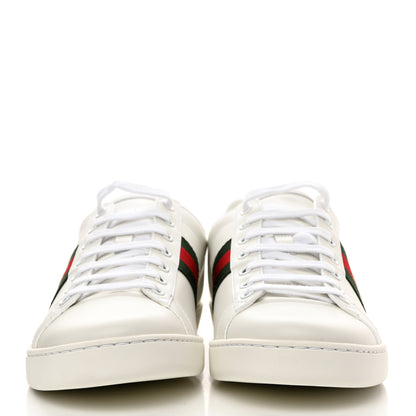 Gucci Calfskin Ayers Bee Embroidered Womens Ace Sneakers 41 White Green 2 of 9