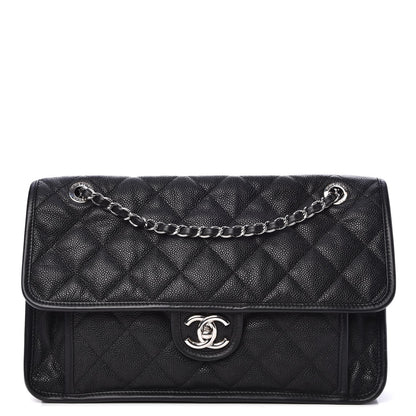 Chanel Caviar Quilted Large French Riviera Flap Black 1 of 10