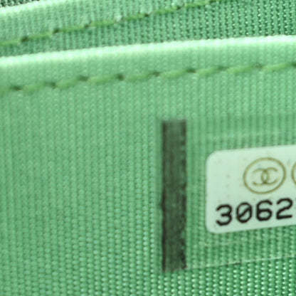 Chanel Lambskin Quilted 19 Zip Around Coin Purse Wallet Green 8 of 11