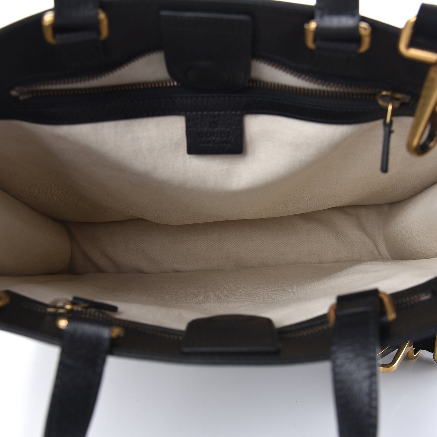 Grained Calfskin Bee Star Vertical Tote Black