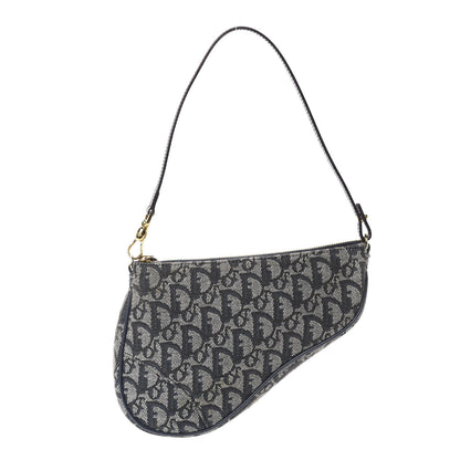 Christian Dior Monogram Mini Saddle Pochette Navy 1 of 12