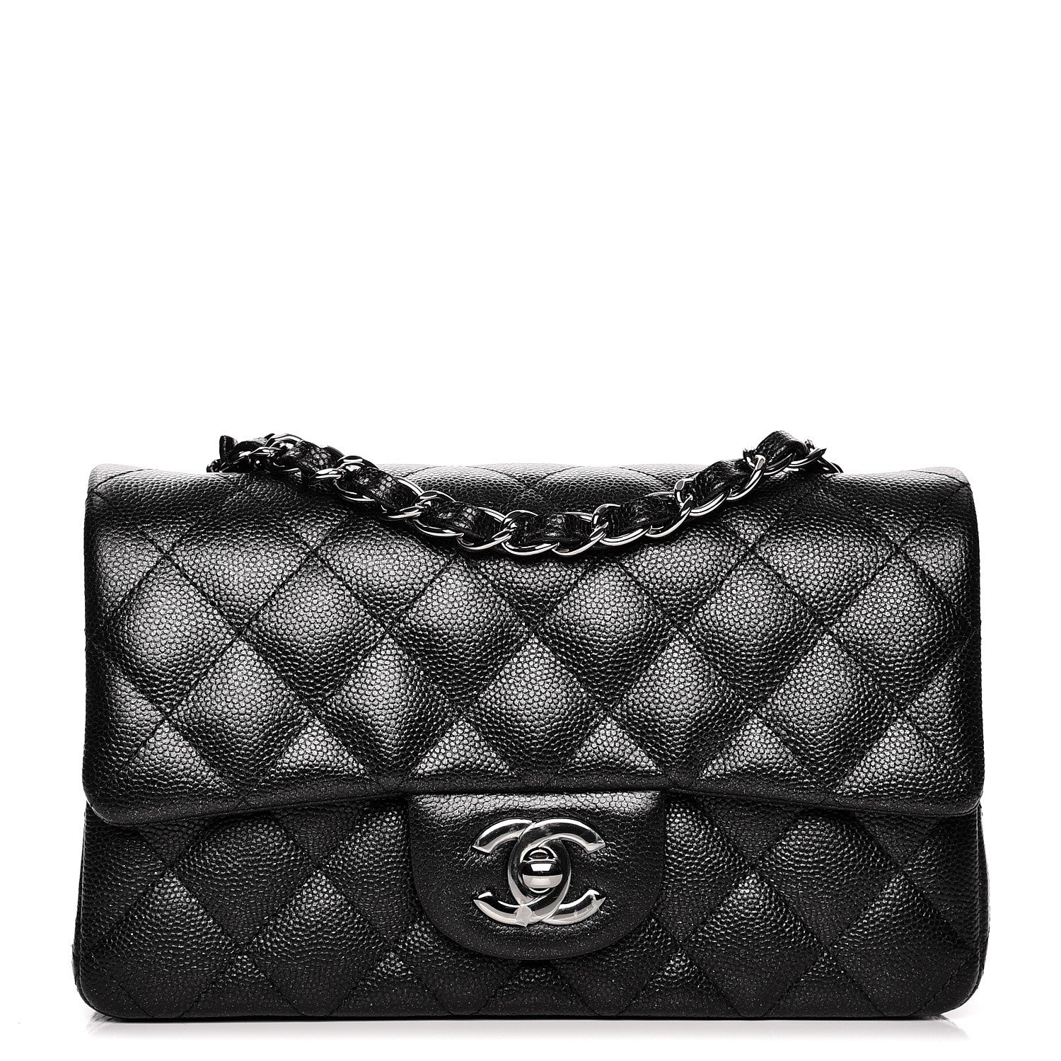 Chanel Iridescent Caviar Quilted Mini Rectangular Flap Black 1 of 9