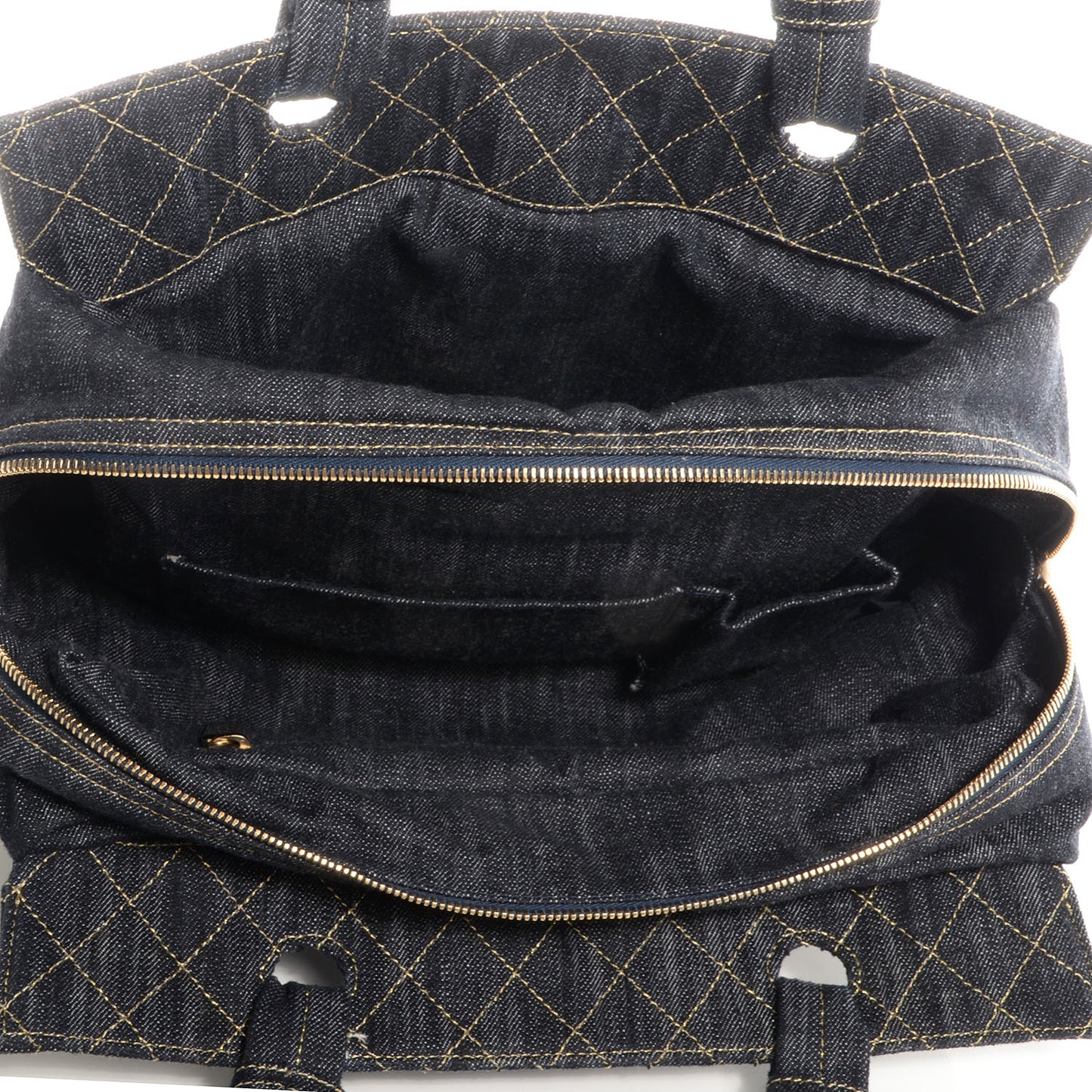 Denim CC Double Pocket Shoulder Bag