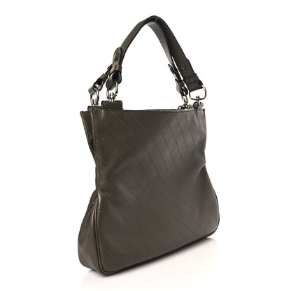 Gucci Sakai Be Green Calfskin Diagonal Stitched Small Blondie Tote Craclet Brown 3 of 9