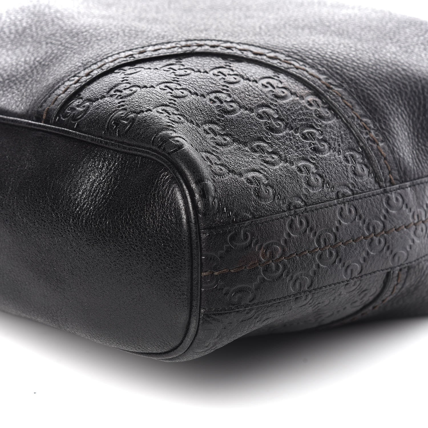 Gucci Leather Guccissima Trim Large Signoria Hobo Black 10 of 10