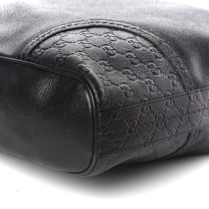 Gucci Leather Guccissima Trim Large Signoria Hobo Black 10 of 10