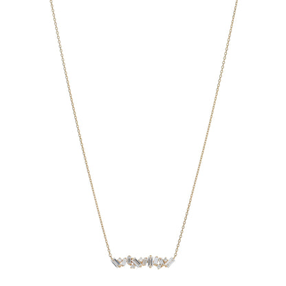 Suzanne Kalan 18K Yellow Gold Diamond Frenzy Bar Necklace 1 of 5