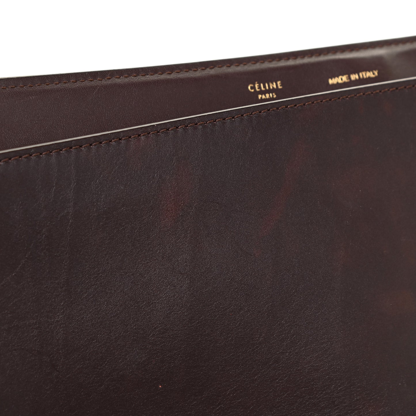 Calfskin Suede Tri-Color Medium Trapeze Burgundy