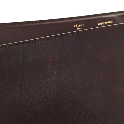 Celine Calfskin Suede Tri-Color Medium Trapeze Burgundy 21 of 32
