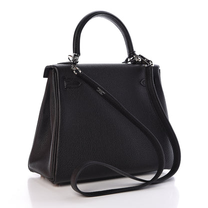 Hermes Togo Kelly Retourne 25 Black 3 of 38