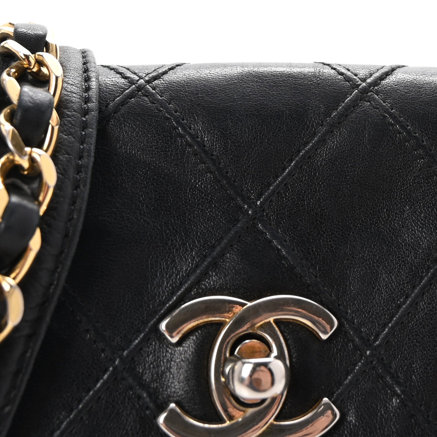 Chanel Calfskin Quilted Flap Waist Belt Bag 70 28 Black 9 of 11
