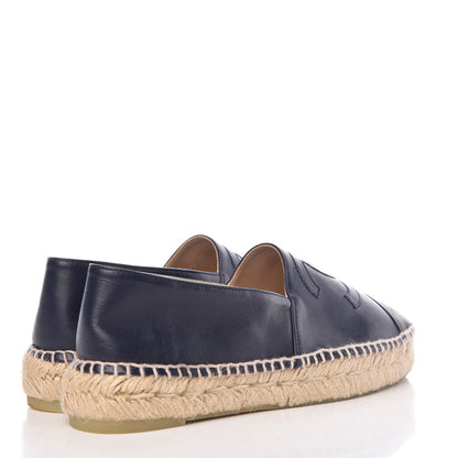 Chanel Lambskin Espadrilles 38 Navy Black 4 of 16
