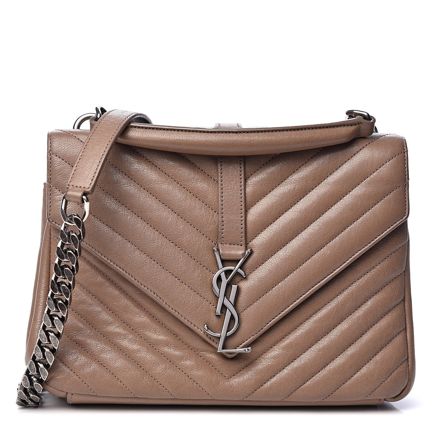 Sheepskin Matelasse Chevron Monogram Medium College Bag Fard