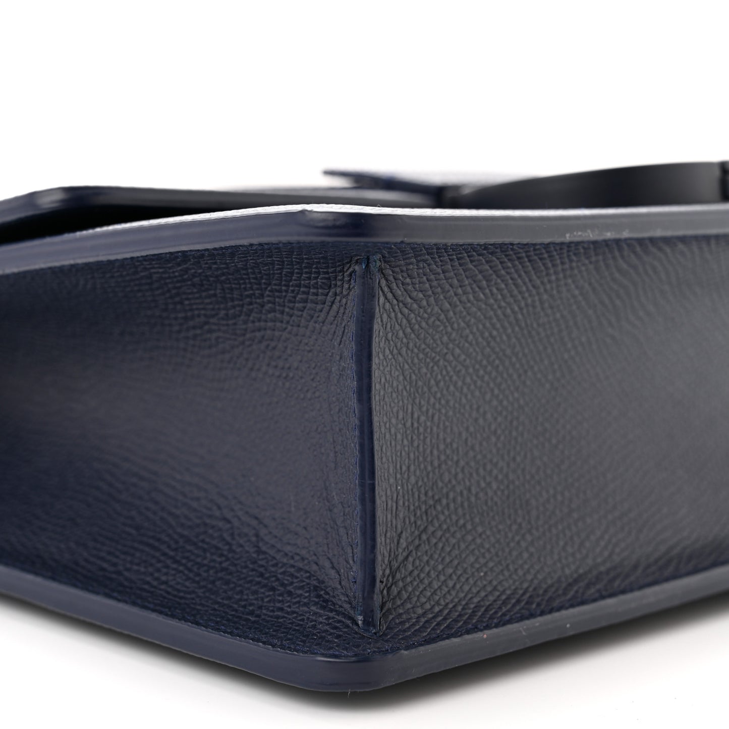 Ultra Matte Grained Calfskin 30 Montaigne Flap Bag Navy
