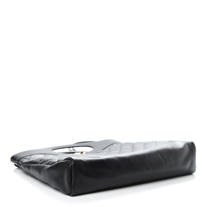 Chanel Lambskin Quilted Large 31 Shopping Bag Black 4 of 11