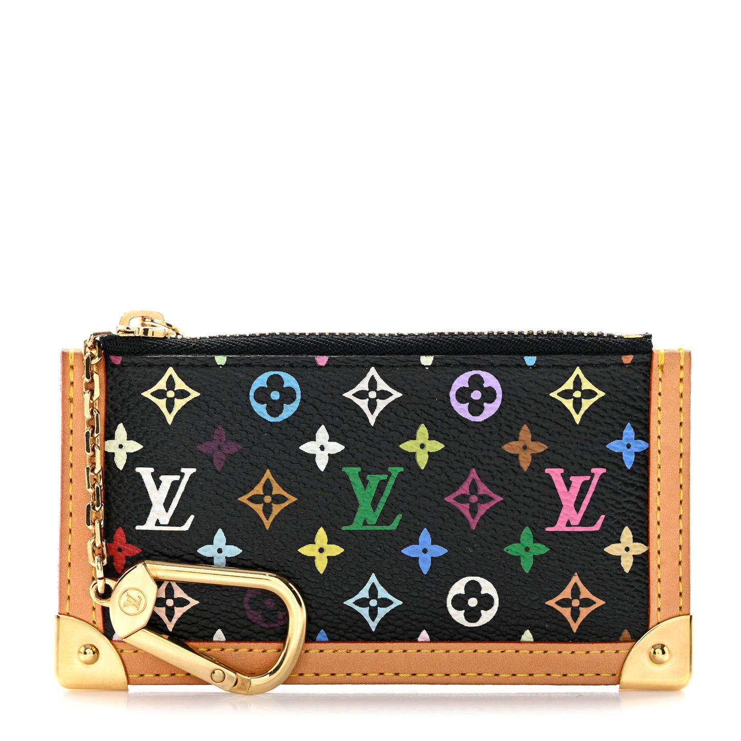 Monogram Multicolor Key Pouch Black
