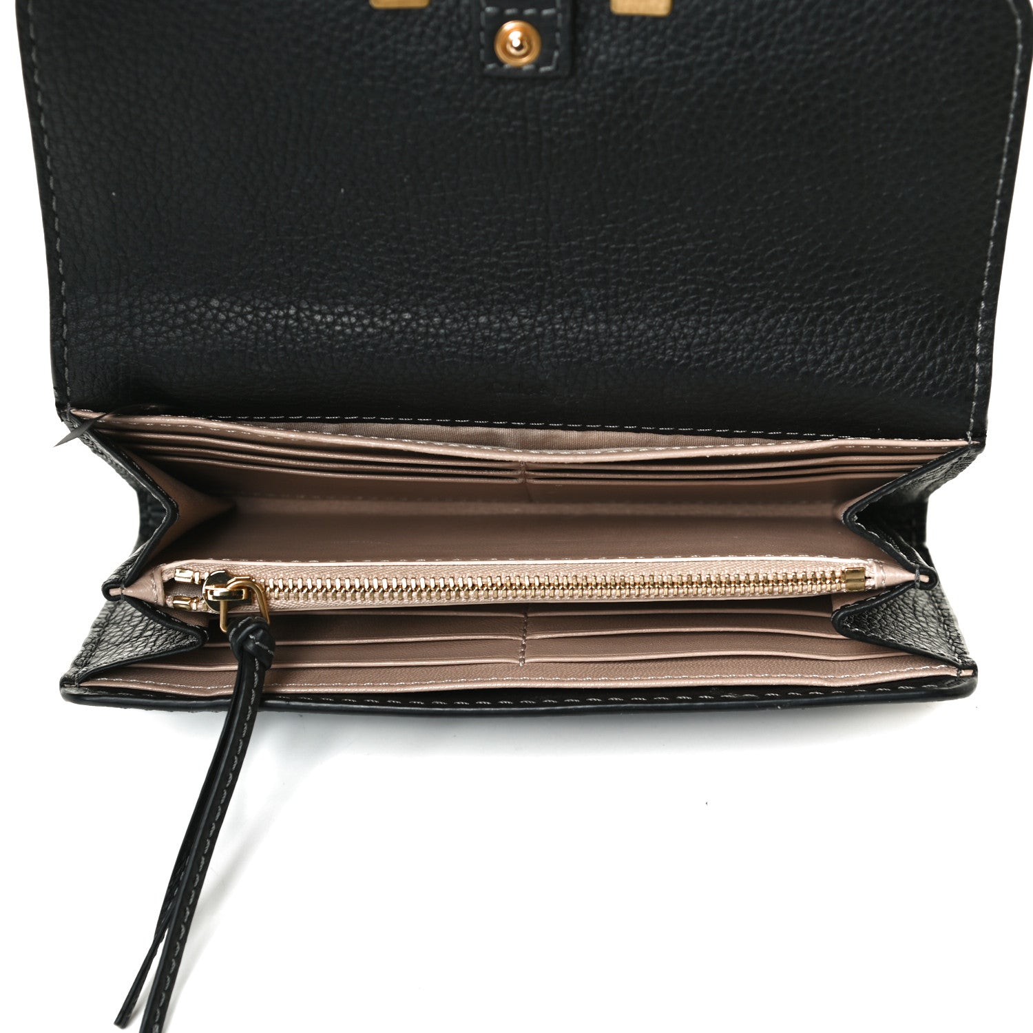 Chloe Calfskin Marcie Continental Flap Wallet Black 5 of 9