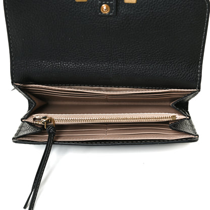 Chloe Calfskin Marcie Continental Flap Wallet Black 5 of 9