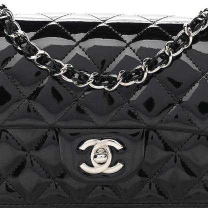 Chanel Patent Calfskin Quilted Mini Rectangular Flap Black 7 of 11