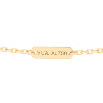 Van Cleef & Arpels 18k Yellow Gold Mother of Pearl Lucky Alhambra Butterfly Pendant Necklace 4 of 6