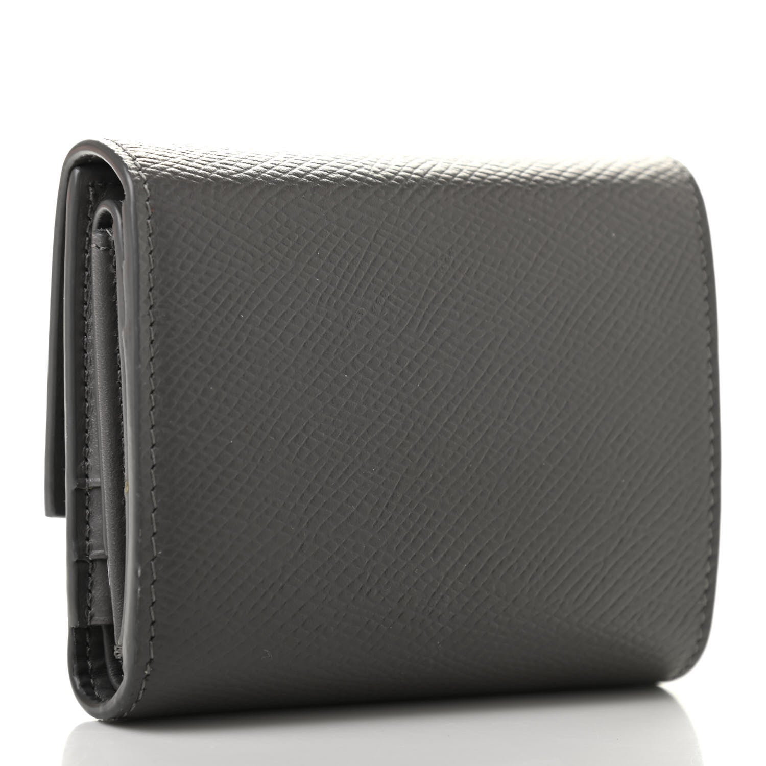 Celine Grained Calfskin Small Tri-Fold Wallet Grey 3 of 9