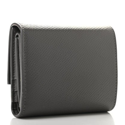 Celine Grained Calfskin Small Tri-Fold Wallet Grey 3 of 9