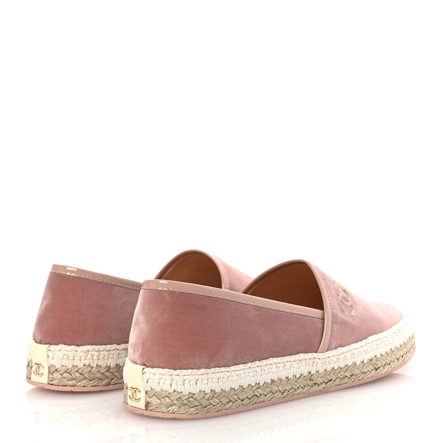 Velvet Patent CC Espadrilles 40 Pink